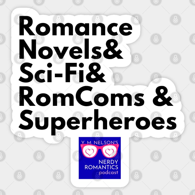 NRP Topic Black Letters Nerdy Logo Sticker by Nerdy Romantics Fan Shop*